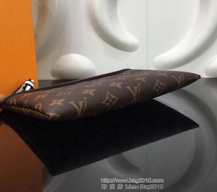 路易威登LV M63936酒紅 頂級原單 Pochette Tuileries手袋 Monogram帆布搭配小牛皮 可作公事包 亦可作手拿包  YDH2586